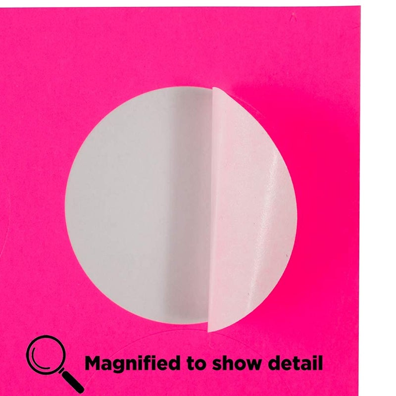 JAM PAPER Circle Label Sticker Seals - 1 2/3 Inch Diameter - Neon Pink - 120 Round Labels/Pack - Image 4